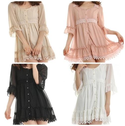 【穿搭】GIRLY感♥春天就是要雪紡紗和蕾絲單品