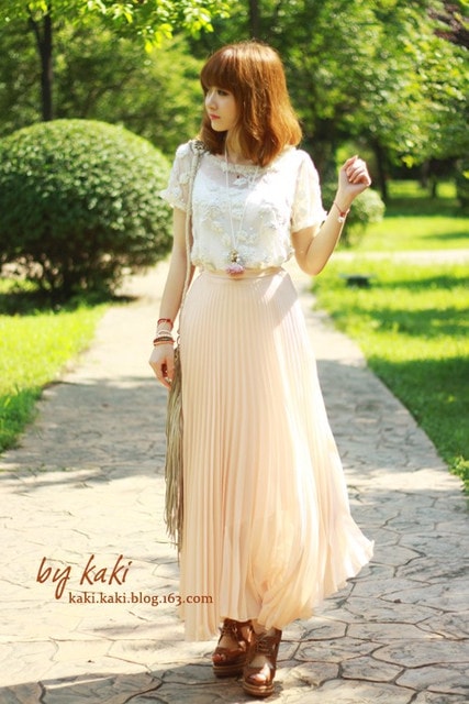 【穿搭】GIRLY感♥春天就是要雪紡紗和蕾絲單品