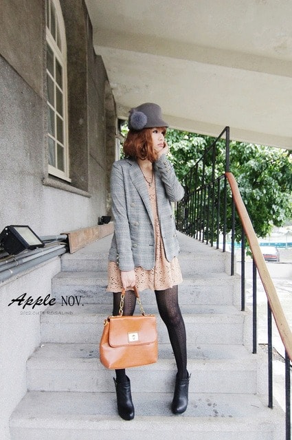 【主題穿搭】女孩的優雅漫步。演繹復古學院風三套穿搭❤