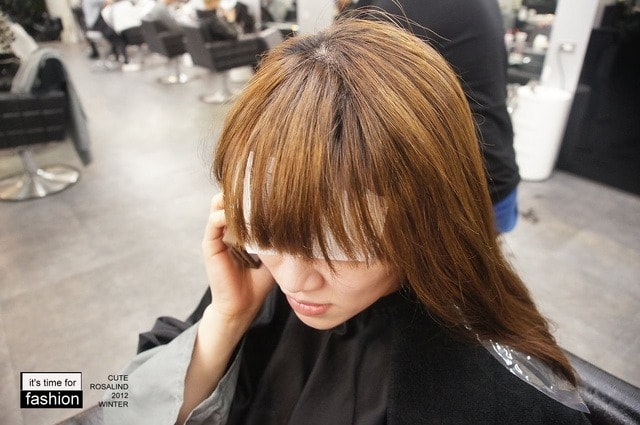 【髮型】情侶一起來變髮。老逼亞麻綠和我的藍紫挑染新髮型❤