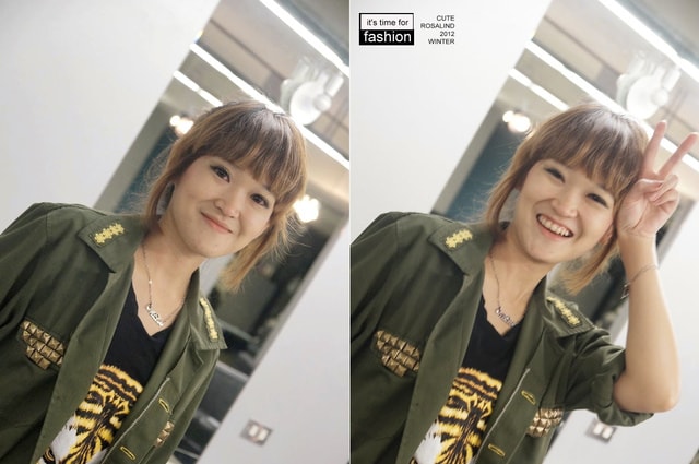 【髮型】情侶一起來變髮。老逼亞麻綠和我的藍紫挑染新髮型❤