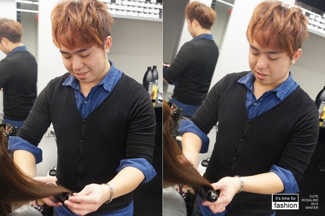 【髮型】情侶一起來變髮。老逼亞麻綠和我的藍紫挑染新髮型❤