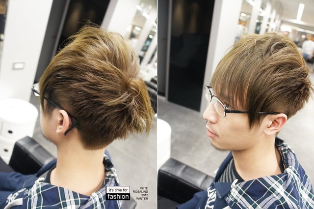 【髮型】情侶一起來變髮。老逼亞麻綠和我的藍紫挑染新髮型❤