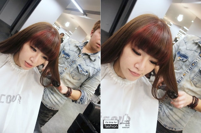 【髮型】灰棕底MIX紅色片染。立馬變身低調個性女孩❤