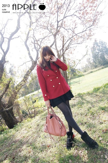 【敗家】過年前應景一下。紅色系大衣外套穿搭三連發❤