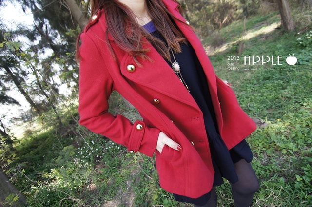 【敗家】過年前應景一下。紅色系大衣外套穿搭三連發❤