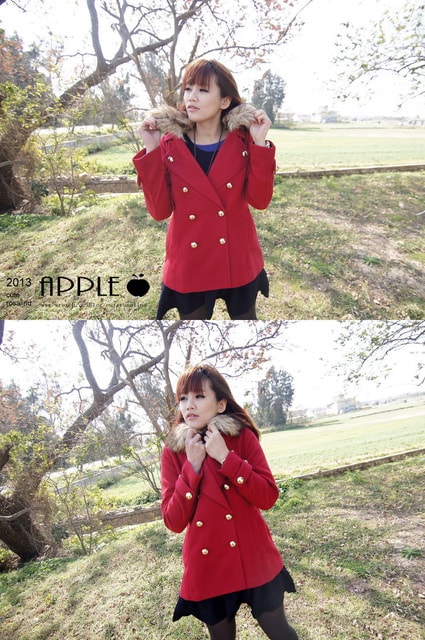 【敗家】過年前應景一下。紅色系大衣外套穿搭三連發❤
