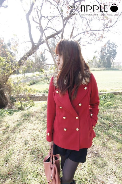 【敗家】過年前應景一下。紅色系大衣外套穿搭三連發❤