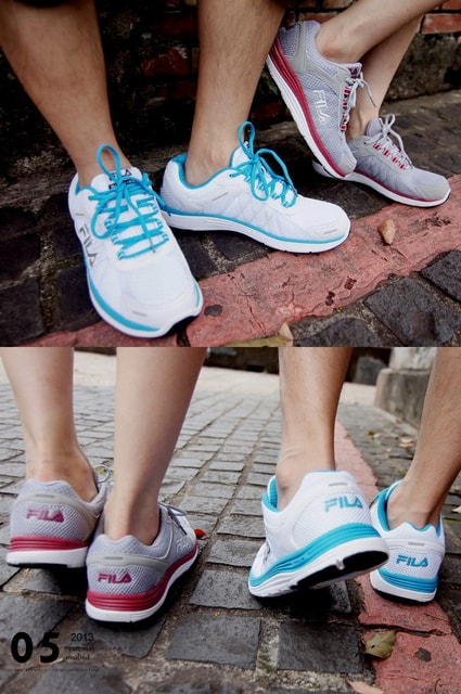 【穿搭】小情侶的運動走跳好夥伴。FILA秒速系列慢跑球鞋❤
