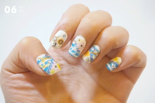 【指彩】華麗海洋風+極簡螢光風。一次兩款夏季主題光療分享❤