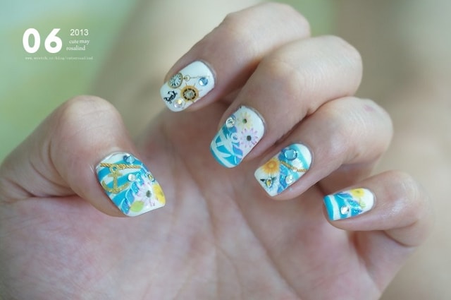 【指彩】華麗海洋風+極簡螢光風。一次兩款夏季主題光療分享❤