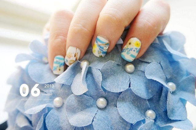 【指彩】華麗海洋風+極簡螢光風。一次兩款夏季主題光療分享❤