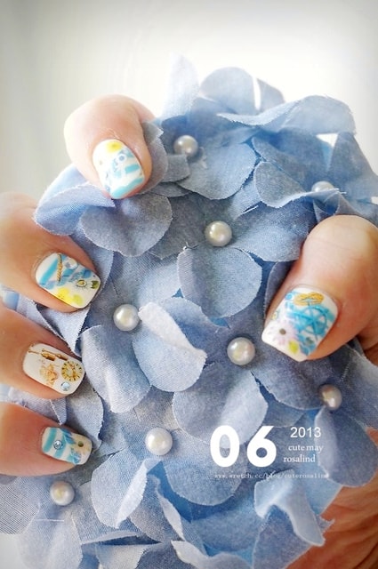 【指彩】華麗海洋風+極簡螢光風。一次兩款夏季主題光療分享❤