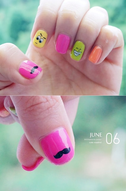 【指彩】華麗海洋風+極簡螢光風。一次兩款夏季主題光療分享❤