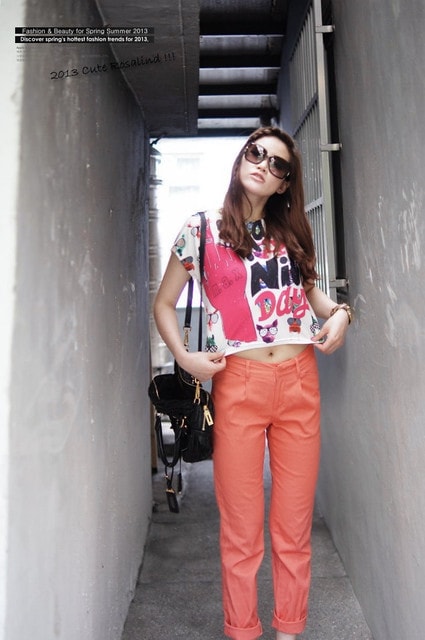 【穿搭】夏日限定可愛繽紛色彩。11套姊妹色褲穿搭大集合❤