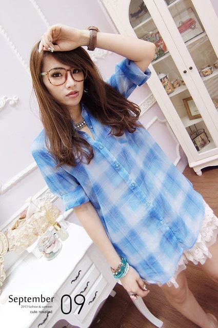 【穿搭】涼涼天氣穿上格紋襯衫剛好。初秋的襯衫七變化穿搭❤