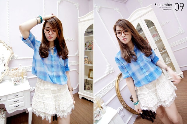 【穿搭】涼涼天氣穿上格紋襯衫剛好。初秋的襯衫七變化穿搭❤