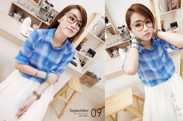 【穿搭】涼涼天氣穿上格紋襯衫剛好。初秋的襯衫七變化穿搭❤