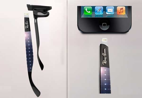Solar-powered-Ray-Ban-charges-phone