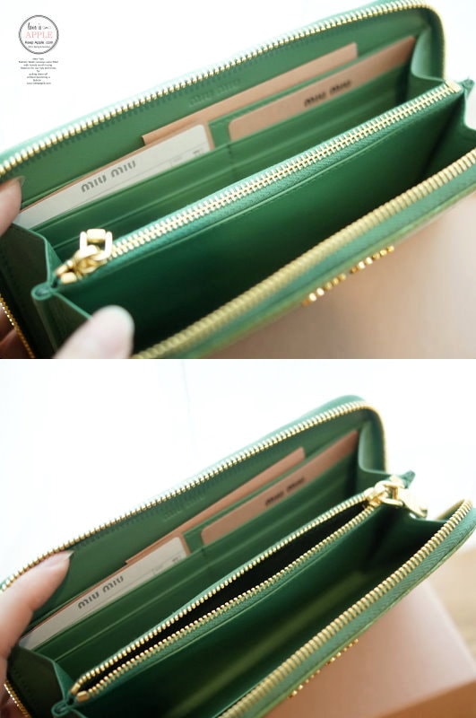 【敗家】義大利OUTLET戰利品。薄荷綠miu miu漆皮壓鱷紋拉鍊長夾 - 第19張圖 DSC07860