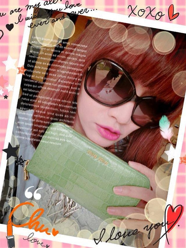 【敗家】義大利OUTLET戰利品。薄荷綠miu miu漆皮壓鱷紋拉鍊長夾 - 第31張圖 998291_673095219418492_1995270736_n