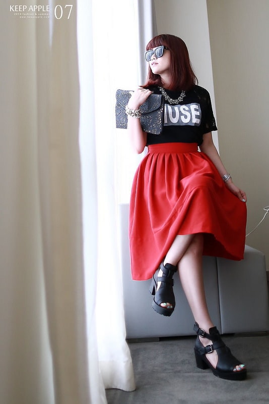 【穿搭】及膝長度傘擺裙大BOOM。我的12件圓裙蒐藏穿搭分享 - 第8張圖 IMG_3230