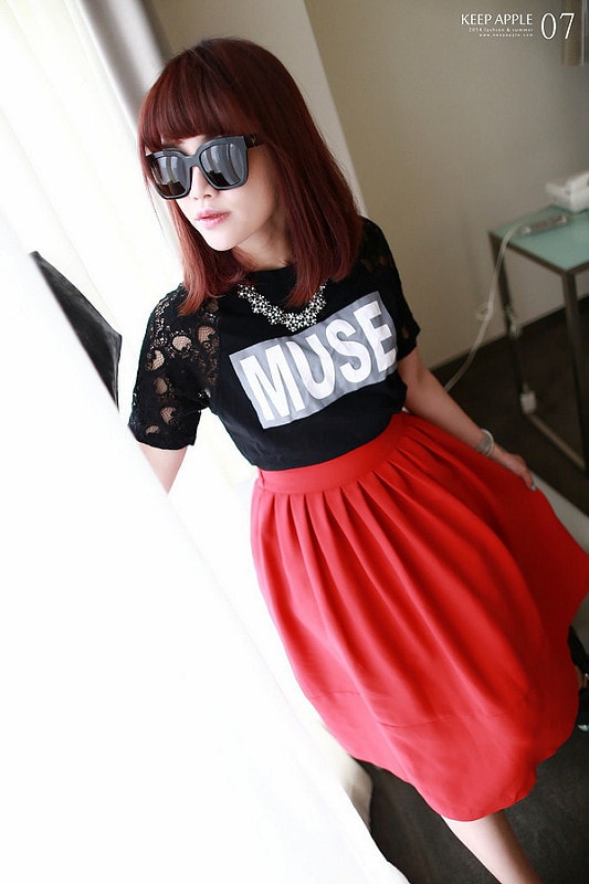 【穿搭】及膝長度傘擺裙大BOOM。我的12件圓裙蒐藏穿搭分享 - 第9張圖 IMG_3235