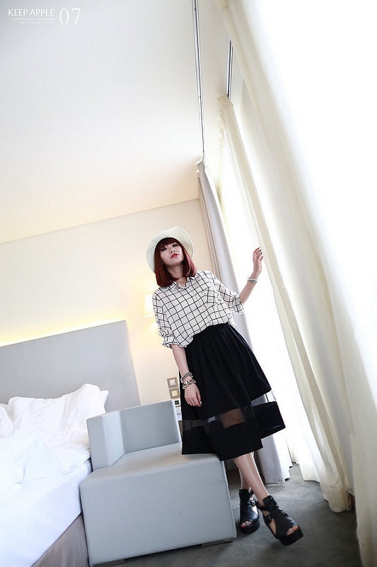 【穿搭】及膝長度傘擺裙大BOOM。我的12件圓裙蒐藏穿搭分享 - 第19張圖 IMG_3301