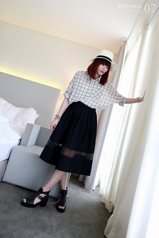 【穿搭】及膝長度傘擺裙大BOOM。我的12件圓裙蒐藏穿搭分享 - 第23張圖 IMG_3319