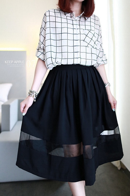 【穿搭】及膝長度傘擺裙大BOOM。我的12件圓裙蒐藏穿搭分享 - 第27張圖 IMG_3337