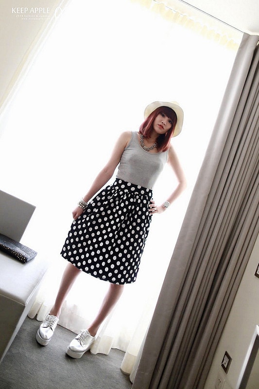 【穿搭】及膝長度傘擺裙大BOOM。我的12件圓裙蒐藏穿搭分享 - 第40張圖 IMG_3173