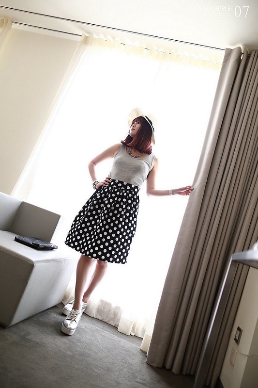 【穿搭】及膝長度傘擺裙大BOOM。我的12件圓裙蒐藏穿搭分享 - 第41張圖 IMG_3184