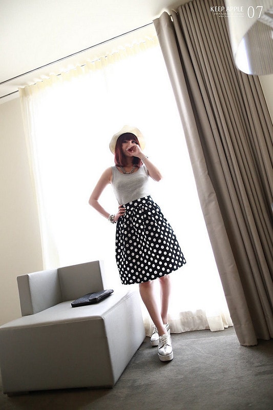 【穿搭】及膝長度傘擺裙大BOOM。我的12件圓裙蒐藏穿搭分享 - 第44張圖 IMG_3187