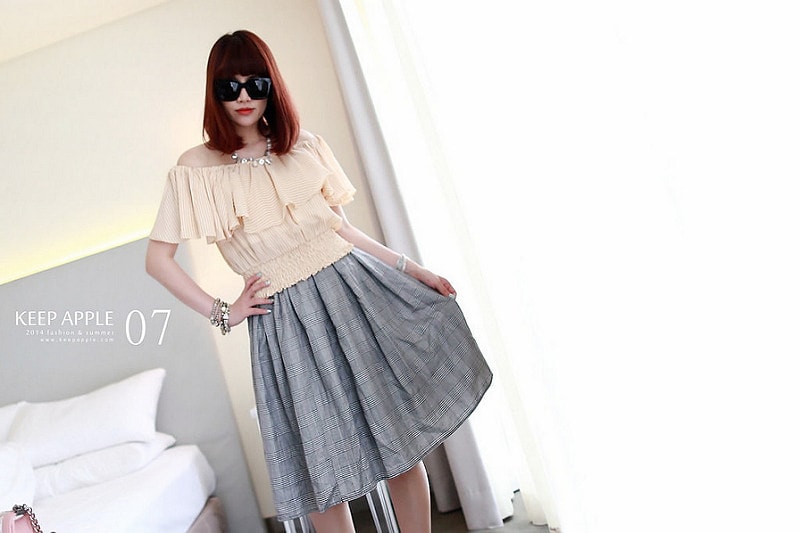 【穿搭】及膝長度傘擺裙大BOOM。我的12件圓裙蒐藏穿搭分享 - 第49張圖 IMG_3490