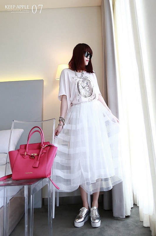 【穿搭】及膝長度傘擺裙大BOOM。我的12件圓裙蒐藏穿搭分享 - 第56張圖 IMG_3673