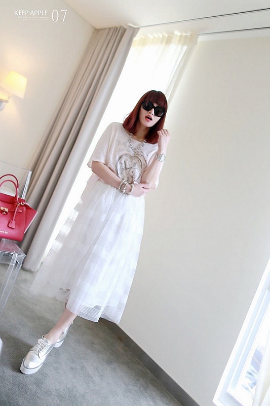 【穿搭】及膝長度傘擺裙大BOOM。我的12件圓裙蒐藏穿搭分享 - 第58張圖 IMG_3689