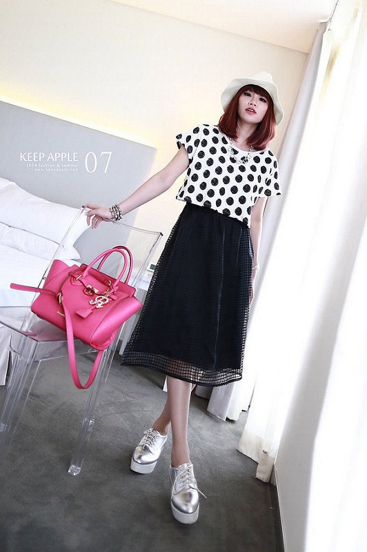 【穿搭】及膝長度傘擺裙大BOOM。我的12件圓裙蒐藏穿搭分享 - 第72張圖 IMG_3573