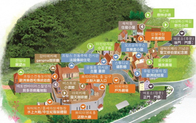 【逼先生專欄】《首爾自由行》Day02:南怡島、小法國村、春川明洞 - 第51張圖 map-小法國村