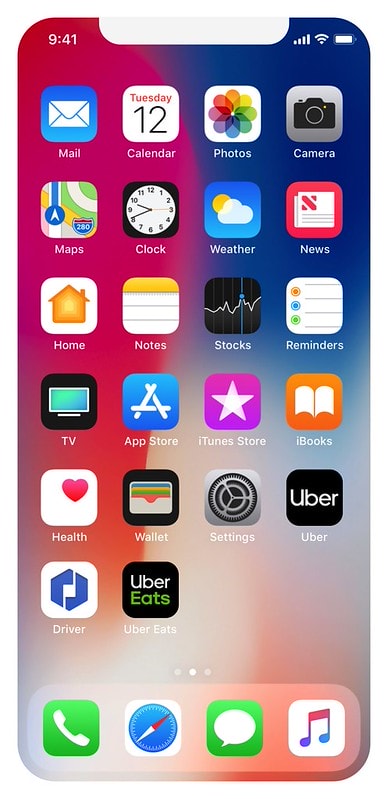 Uber + Uber Eats Icons on Phone
