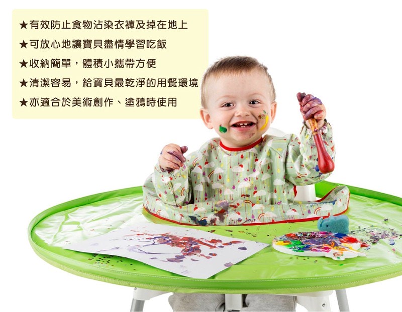 【育兒】寶寶吃飯好物分享🍴英國Tidy TOT防髒吸盤圍兜、土耳其minikoioi矽膠吸盤餐具+學習水杯、美國lil Sidekick固齒防掉帶 - 第4張圖 i010021_1520573695