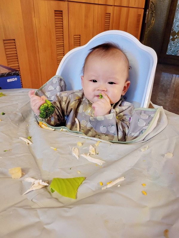 【育兒】寶寶吃飯好物分享🍴英國Tidy TOT防髒吸盤圍兜、土耳其minikoioi矽膠吸盤餐具+學習水杯、美國lil Sidekick固齒防掉帶 - 第30張圖 1097544